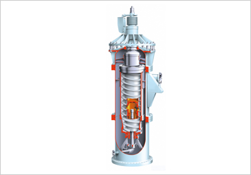 Vertical decanter (pressure-resistant sealing possible)